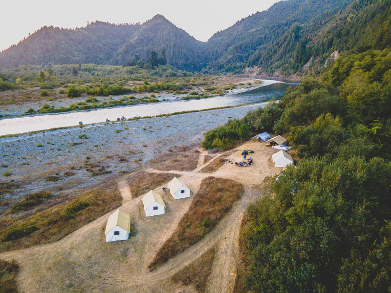 Aerial view of spey camp