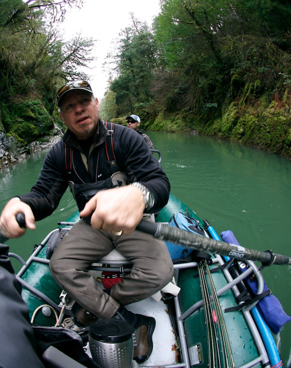 Gino Bernero in his raft